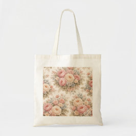 Vintage-Rosen-Blumenmuster | Elegantes Pastell Tragetasche