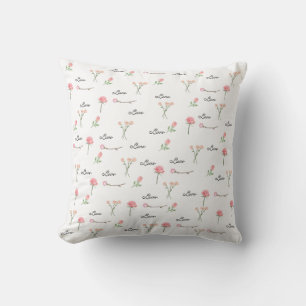 Vintage-Rosen-Blumenmuster Liebe Kissen