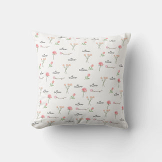Vintage-Rosen-Blumenmuster Liebe Kissen