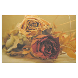 Vintage Rosen Blumenstrauß beigetöne rot Shabby Stoff