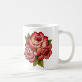 Vintage Rosen-Blumenstrauß-Tasse Kaffeetasse