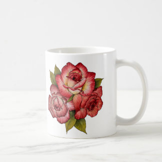 Vintage Rosen-Blumenstrauß-Tasse Kaffeetasse