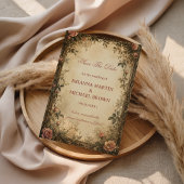Vintage-Rosen-Botanik Save The Date