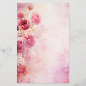 Vintage Rosen Briefpapier (Rückseite)