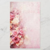 Vintage Rosen Briefpapier (Vorderseite)