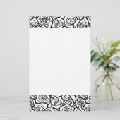 Vintage Rosen Briefpapier (Stehend Vorderseite)