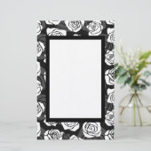 Vintage Rosen Briefpapier (Stehend Vorderseite)