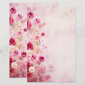 Vintage Rosen Briefpapier (Vorne/Hinten)