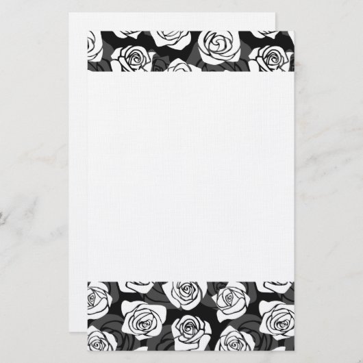 Vintage Rosen Briefpapier (Vorne/Hinten)