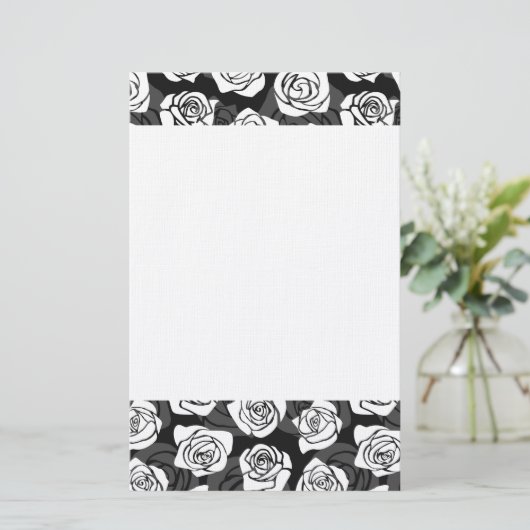 Vintage Rosen Briefpapier (Stehend Vorderseite)