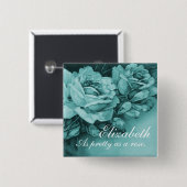 Vintage Rosen Button (Vorne & Hinten)