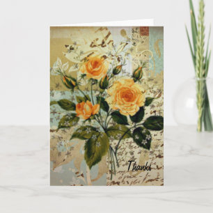 Vintage-Rosen-Collage Danke