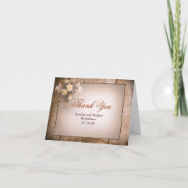 Vintage Rosen danken Ihnen Hochzeitskarten Dankeskarte
