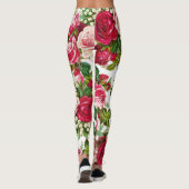 Vintage Rosen des botanischen rosaroten Landes mit Leggings (Rückseite)