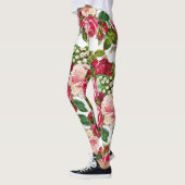 Vintage Rosen des botanischen rosaroten Landes mit Leggings (Links)