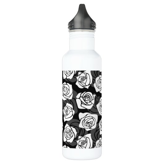 Vintage Rosen Edelstahlflasche (Links)