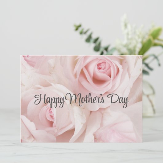 Vintage Rosen Elegant Bouquet Muttertag Karte (Stehend Vorderseite)