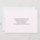 Vintage Rosen Elegant Bouquet Muttertag Karte (Rückseite)