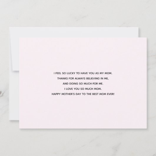 Vintage Rosen Elegant Bouquet Muttertag Karte (Rückseite)