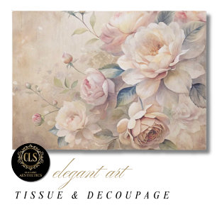 Vintage-Rosen-Ephemere-Decoupage Seidenpapier