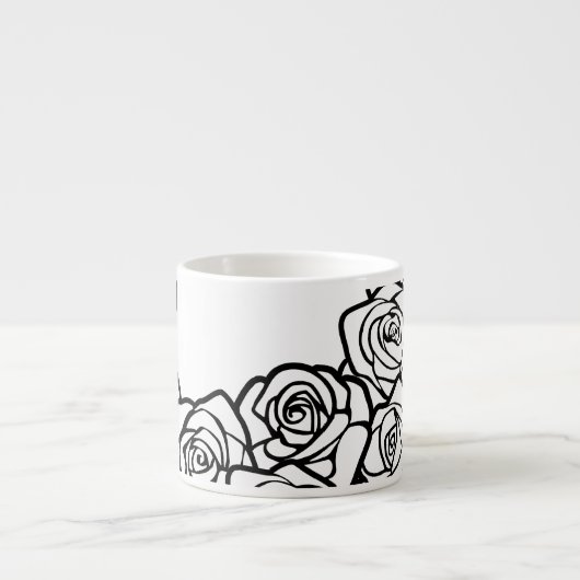 Vintage Rosen Espressotasse (Vorderseite)