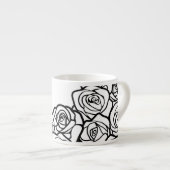 Vintage Rosen Espressotasse (Vorderseite Rechts)