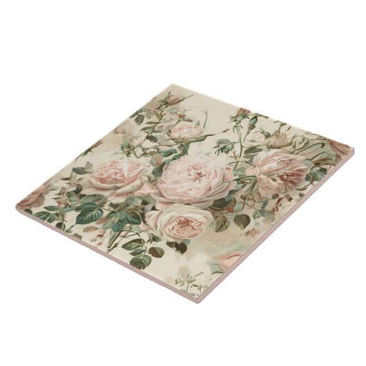 Vintage Rosen Fliese (Seite)