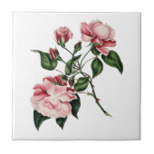 Vintage Rosen-Fliese Fliese (Vorderseite)