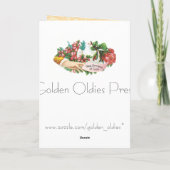 Vintage Rosen-Geburtstags-Karte Karte (Rückseite)