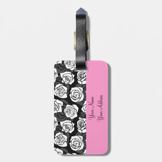 Vintage Rosen Gepäckanhänger (Rückseite vertikal)