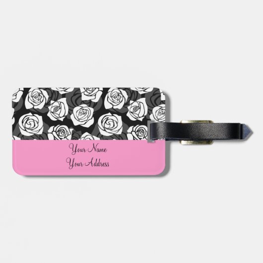 Vintage Rosen Gepäckanhänger (Rückseite horizontal)