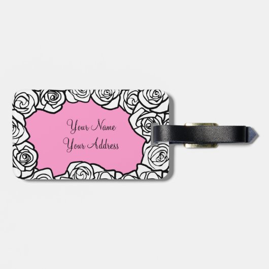 Vintage Rosen Gepäckanhänger (Rückseite horizontal)