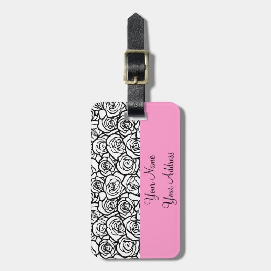 Vintage Rosen Gepäckanhänger (Vorderseite vertikal)