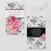 Vintage Rosen-Geschäfts-Karte Visitenkarte (Vorne/Hinten)