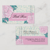 Vintage Rosen-Geschäfts-Karten Visitenkarte (Vorne/Hinten)
