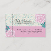 Vintage Rosen-Geschäfts-Karten Visitenkarte (Rückseite)