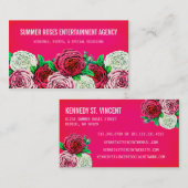 Vintage Rosen-Geschäfts-Karten Visitenkarte (Vorne/Hinten)