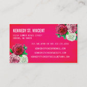 Vintage Rosen-Geschäfts-Karten Visitenkarte (Rückseite)