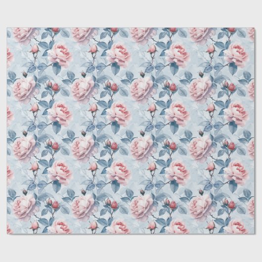 Vintage Rosen Geschenkpapier (Flach)