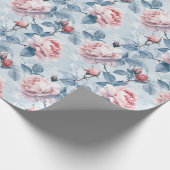 Vintage Rosen Geschenkpapier (Ecke)