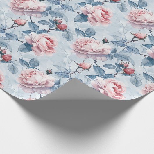 Vintage Rosen Geschenkpapier (Ecke)