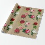 Vintage Rosen Geschenkpapier<br><div class="desc">Reizende,  Vintage Rosen auf einem tan Hintergrund wird auf diesem Geschenkverpackungspapier gekennzeichnet. Groß für die Verpackung der Geschenke für Duschen,  Geburtstage,  Jahrestage,  den Tag der Mutter und mehr!</div>