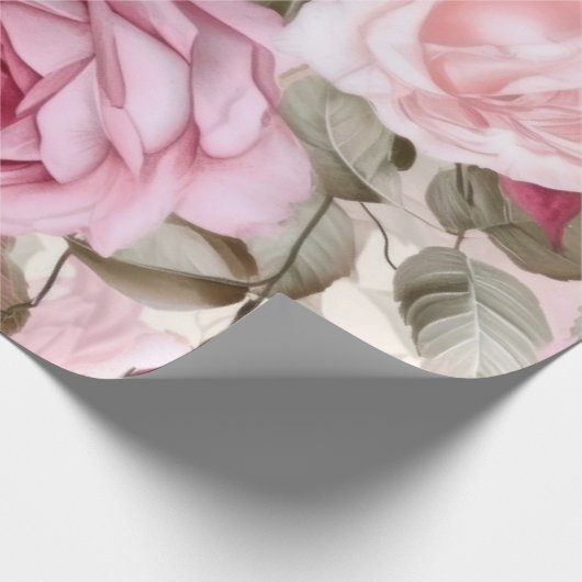 Vintage Rosen Geschenkpapier (Ecke)