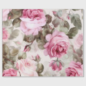 Vintage Rosen Geschenkpapier (Flach)