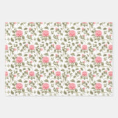 Vintage Rosen Geschenkpapier Set (Vorderseite 3)