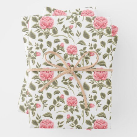Vintage Rosen Geschenkpapier Set (Beispiel)