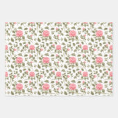 Vintage Rosen Geschenkpapier Set (Vorderseite)