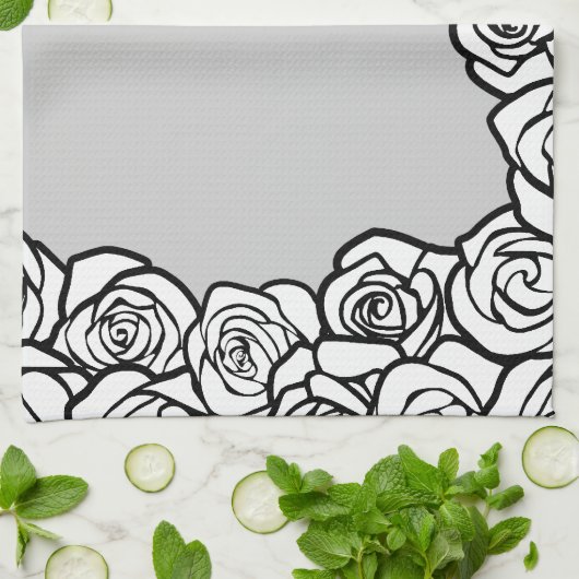 Vintage Rosen Geschirrtuch (Gefaltet)