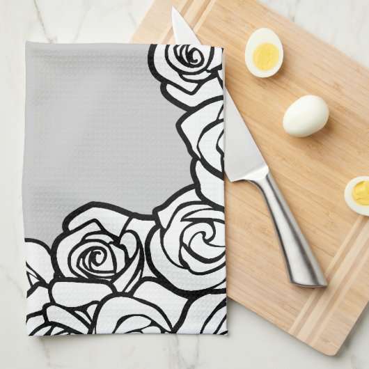 Vintage Rosen Geschirrtuch (Viertel Falte)