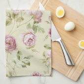 Vintage Rosen Geschirrtuch (Viertel Falte)